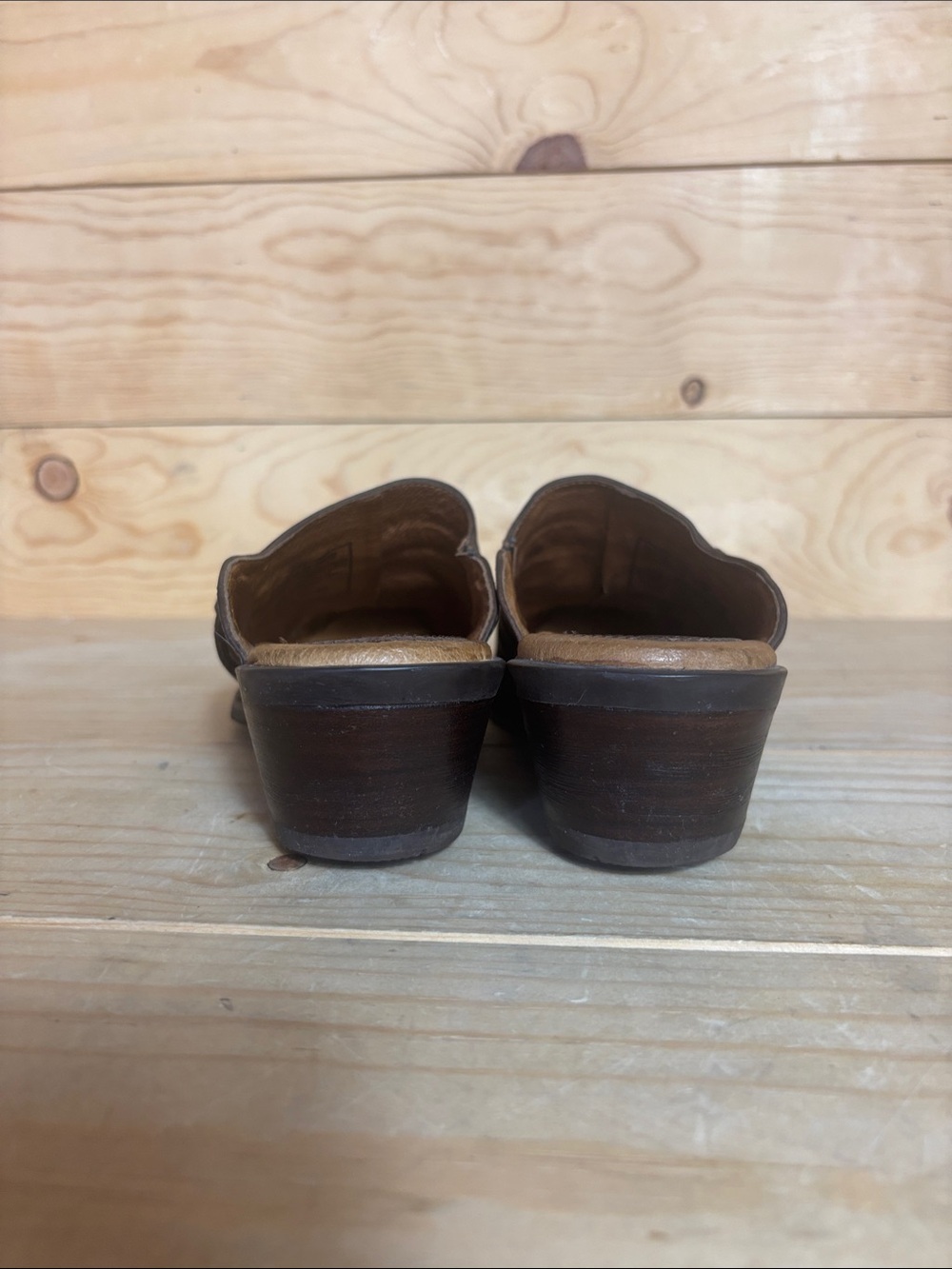Ariat brown leather western mules size 8.5 - Picture 8 of 10